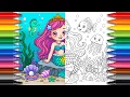 Cute Mermaid Coloring on iPad Relaxing Digital Coloring
