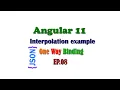 Interpolation in Angular 11 Angular String Interpolation Angular 11 tutorial in Hindi 2021