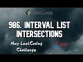 Interval List Intersections interval list intersections interval list intersections leetcode
