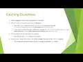 Big Java Chapter 11 and Exception Handling Part III