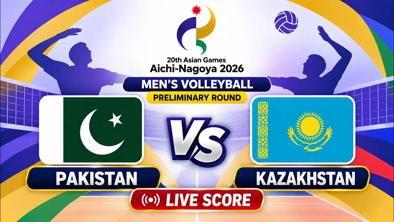 🔴 LIVE | PAKISTAN vs KAZAKHSTAN - Asian Games 2026 Men's Volleyball | Livescore Volleyball