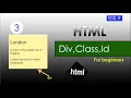 HTML Tutorial Div Class ID Attribute HTML Full Course Very important Web Development part-3