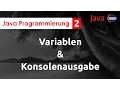 Java Programming 02 Variables Console Output Eclipse
