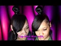 How to Do a Sleek Top Knot Bun with Weave and Curly Bang