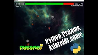 Asteroids Demo Python Pygame Module Programming Beginners