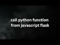 Flask - Calling python function on button OnClick event