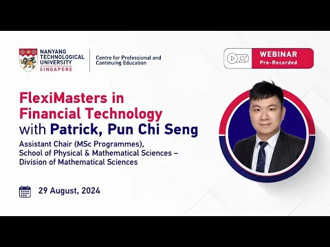 Online Webinar on NTU's Fleximasters in Financial Technology Programme