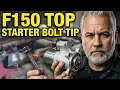 Starter Motor F150 5 4L Triton V8 How to get to Top Starter Bolt