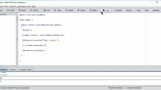 Getting Input from User using Dr Java