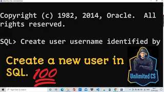 How to create new user of SQL database in SQL command line