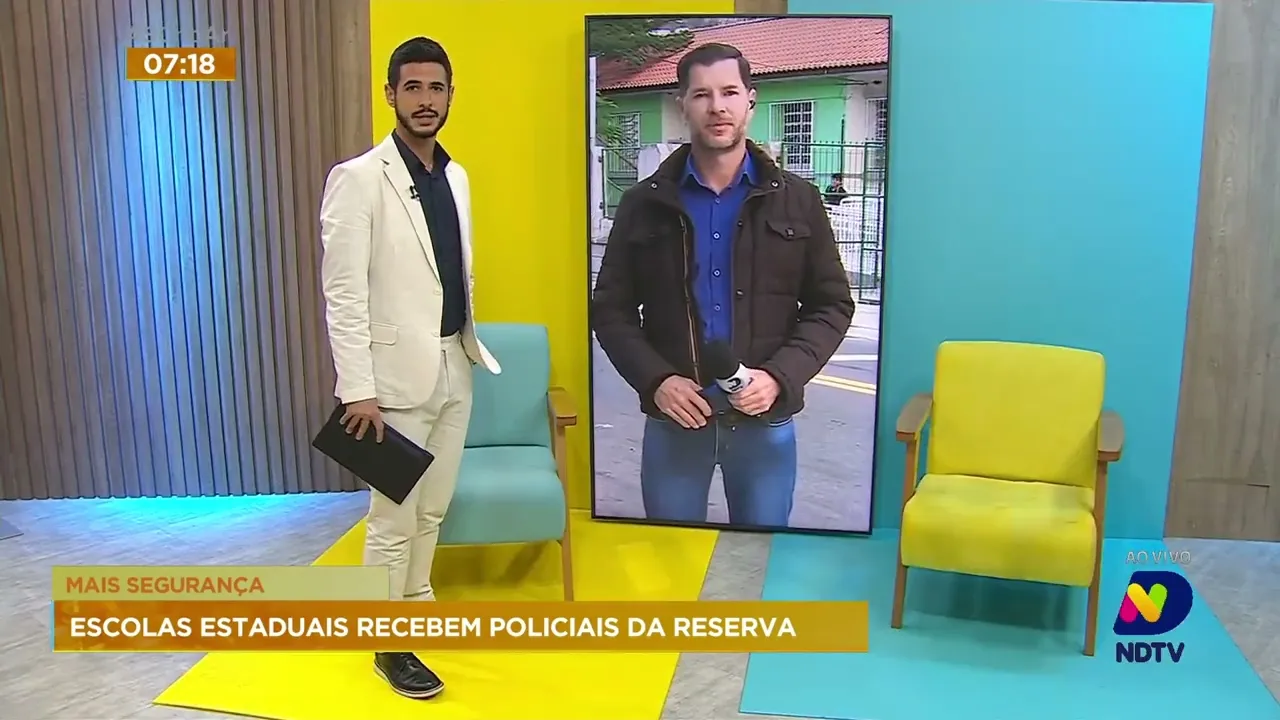 Escolas estaduais contam com a presença de policiais da reserva para reforçar segurança