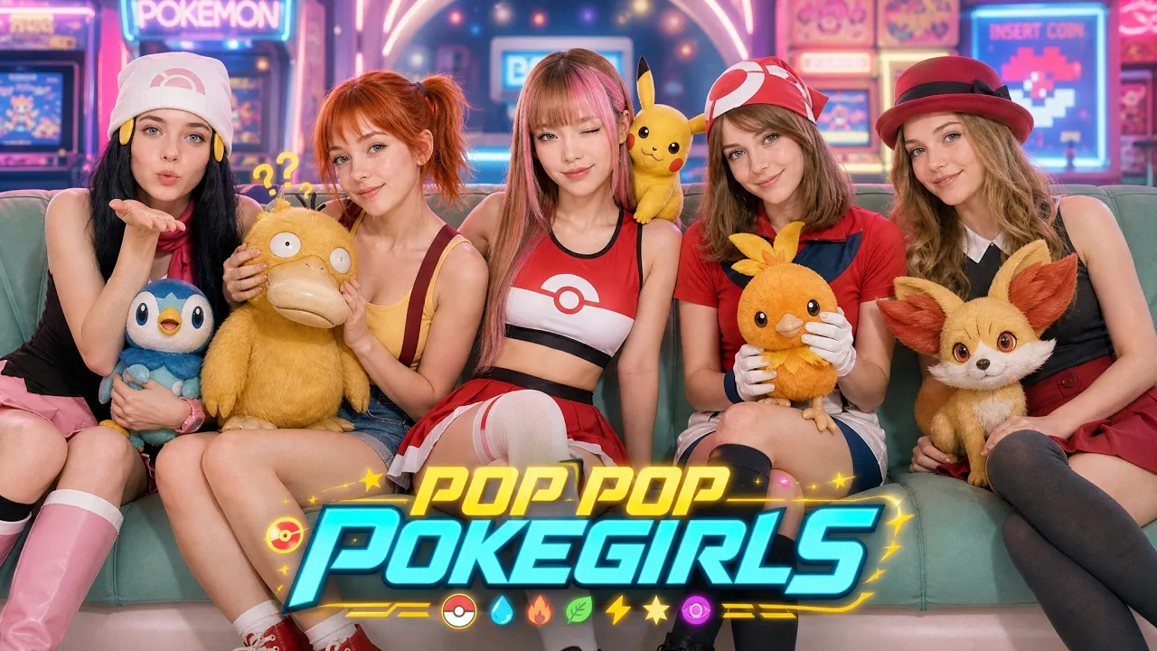 【실사판】 PokéGirls K-Pop Idol Group - "Pop Pop PokéGirls" (Official MV) | Real Life Pokémon | ELEXYA