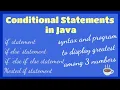 Conditional Statements in Java if statement switch statement