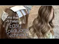 Easy FOILAYAGE Technique Less Than 20 Foils Used To Create Blended Balayage