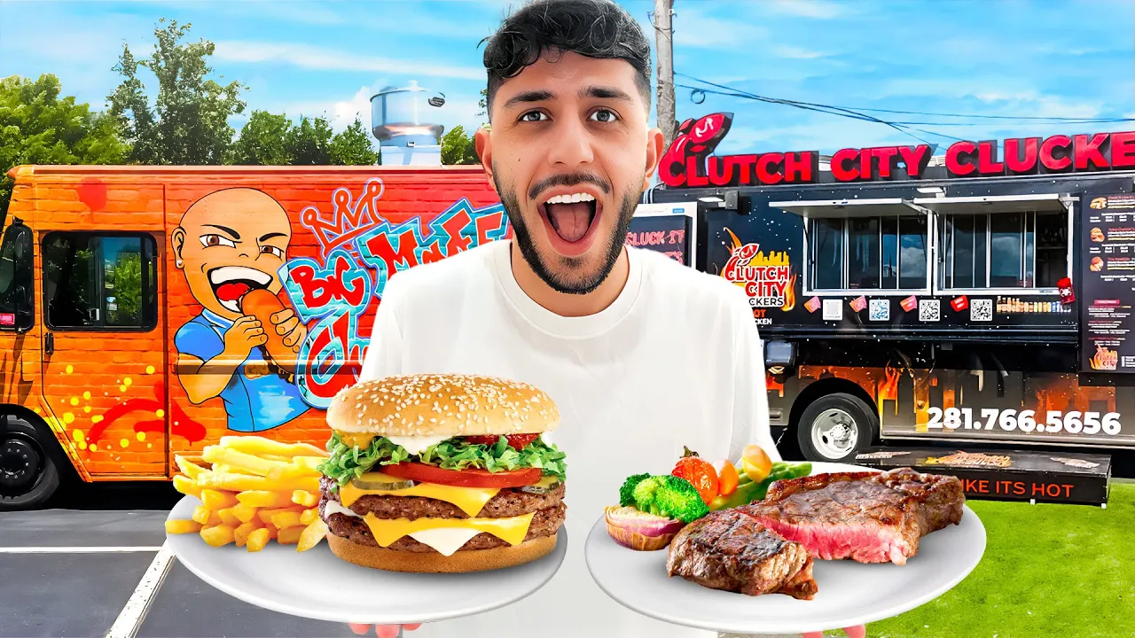 Eating ONLY Food Trucks For 24 HOURS! **Mouth Watering**