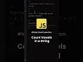 Count Vowels in a String JavaScript Interview Question