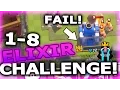 1-8 ELIXIR CHALLENGE DECK Clash Royale FUNNY CLASH ROYALE FAIL IN LEGENDARY ARENA
