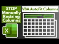 How to AUTOFIT Column Width in Excel Using VBA