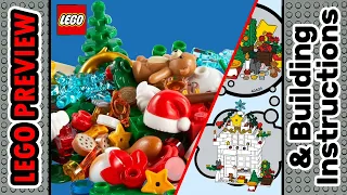 PREVIEW: 40609, LEGO Christmas Fun VIP Add-On Pack​ & Building Instructions! LEGO 2023