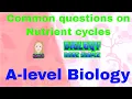 Common questions on 3 5 4 Nutrient cycles A-level Biology AQA