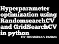 Hyperparameter tuning for Xgboost using RandomsearchCV and GridSearchCV jupyter notebook