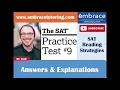 Embrace Tutoring SAT Practice Test 9 Reading Passage with Mr Scott