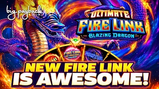 NEW & AWESOME Ultimate Fire Link Blazing Dragon Slots - I GOT THE RETRIGGER!