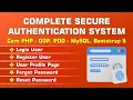 Complete Secure Authentication System Using Core PHP - OOP PDO