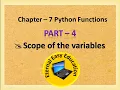 TN 12th computer science chapter - 7 Functions part 4 Scope of the variables