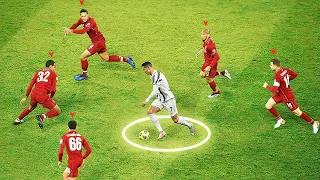 مراوغات كريستيانو رونالدو ل 3 لاعبين او أكثر تعليق عربي 