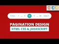 How To Create Pagination Using Html Css And Javascript Web Design Website Design Html Css Js