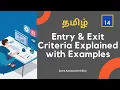 Manual Testing Tutorials 14 What is Entry and Exit criteria Example Templates Tamil