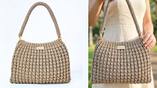 CANHOTA | Bolsa de Crochê Linda e Muito Fácil