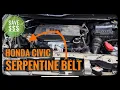 Honda Civic How to Replace Serpentine belt 2012 - 2015
