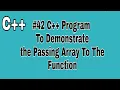 C Program To Implement the Passing Array To The Function
