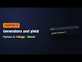 Python in Telugu Chapter 15 Python Generators yield Explained in Telugu - Memory Efficient Codi