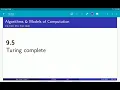 UIUC CS 374 FA 20 9 5 Turing complete Or what else is equivalent to a Turing machine