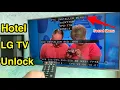 2024 LG TV hotel mode - unlock Hospitality Mode with remote