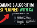 Kadane s Algorithm Explained in C Maximum Subarray Sum Problem DSA Tutorial for Beginners