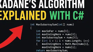 Kadane s Algorithm Explained in C Maximum Subarray Sum Problem DSA Tutorial for Beginners