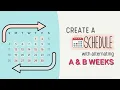 How to create a schedule with alternating weeks - Tool Tip