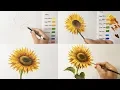 Lagu How To Paint A Sunflower in Acrylic - Step By Step Painting - PART 1
