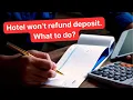 Hotel security deposit not refunded What should you do