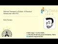 Remi Flamary - Optimal Transport in Python A Practical Introduction with POT