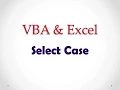 VBA Excel Lesson 4 Select Case