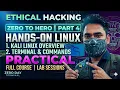 Hands-On Linux Kali Linux Overview Terminal Commands Practical Part 4