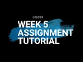 Week 5 Coding Assignment Tutorial