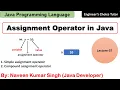 Assignment Operators in Java Java Programming Language Java