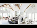 75 Vaulted Ceiling Living Space With A Standard Fireplace Design Ideas You ll Love