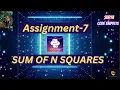 Sum of N squres Assignment-7 CCBP NxtWave CCBP 4 0 Telugu Python Coding Python